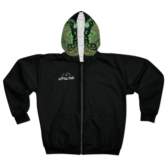 On A Trip X Green Goddess Zip Up